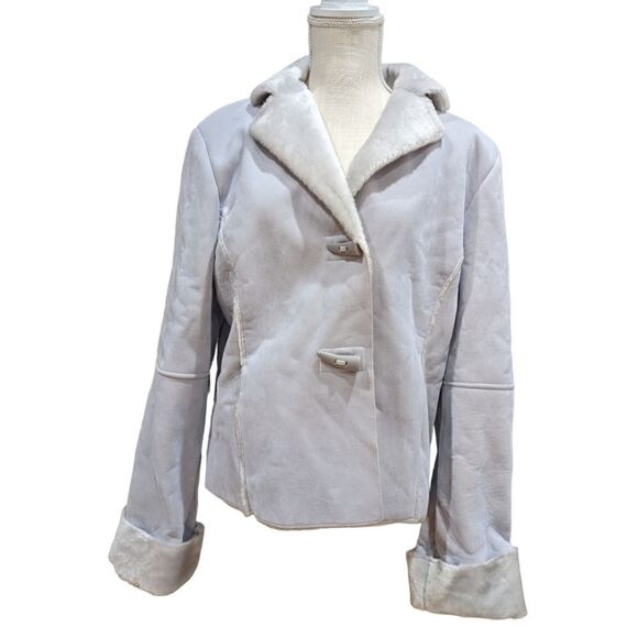 Juliano Celini Women's Suede Faux Leather Jacket Size XL - Picture 1 of 11